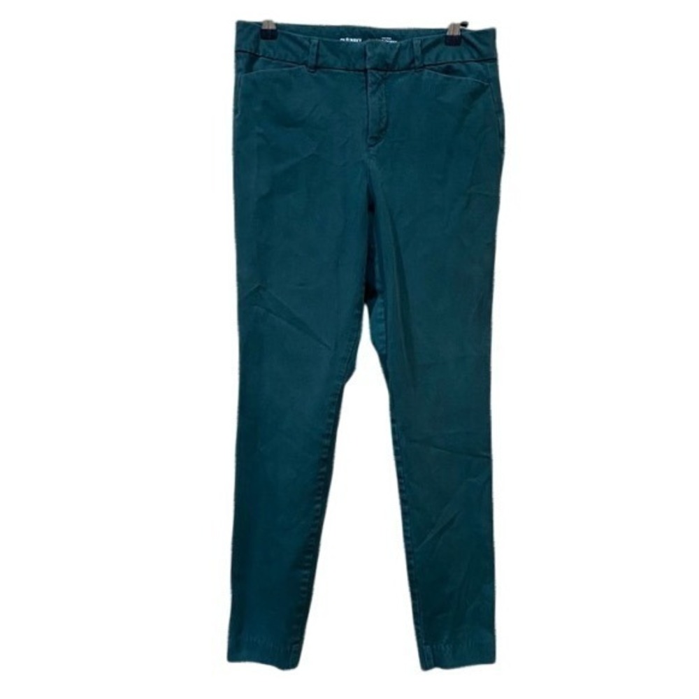 Old Navy‎ High Rise Pixie Skinny Pants Size 6 Green Secret Smooth Pockets